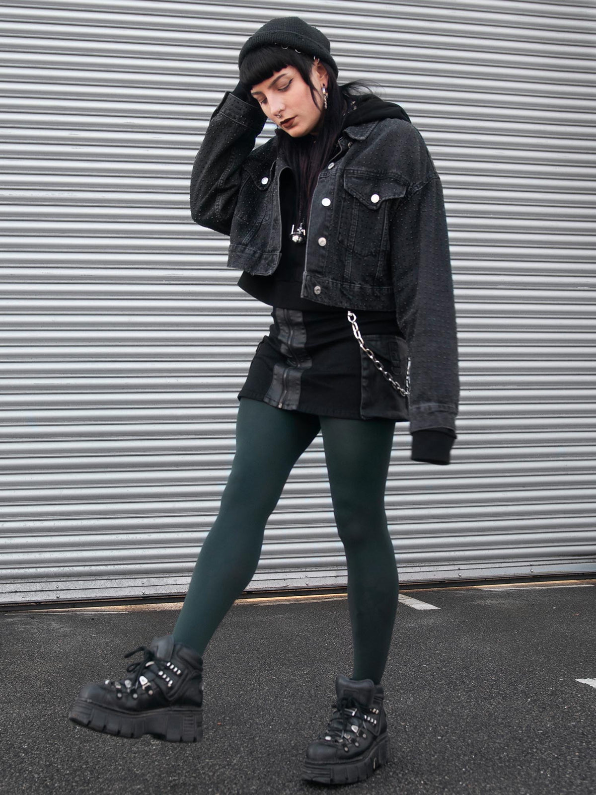 120 Denier Super-Opaque Tights - Crocodile