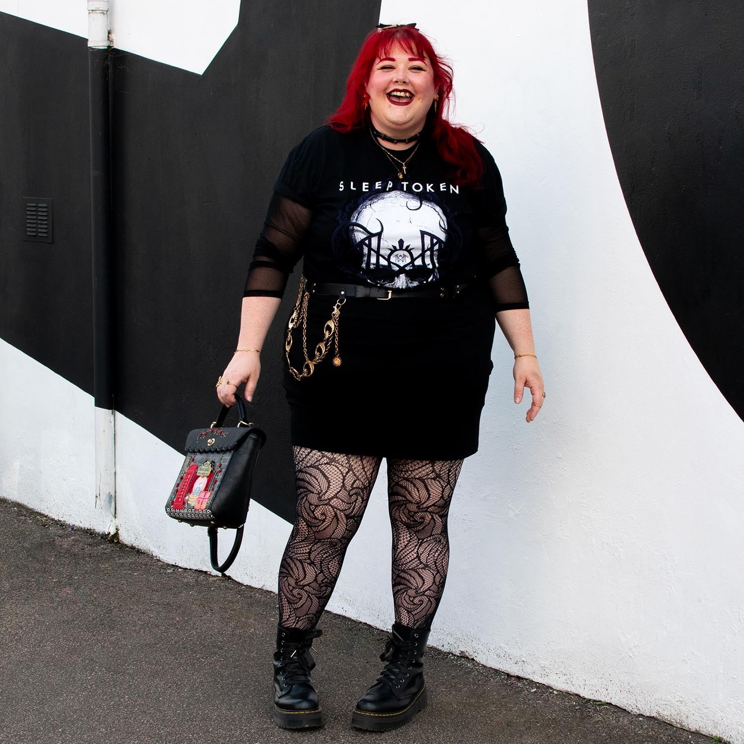 Thighs The Limit Fishnets - Timewarp - Black