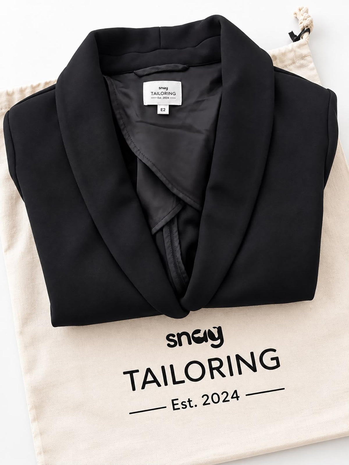 Tailored Ponte Roma Blazer - Black