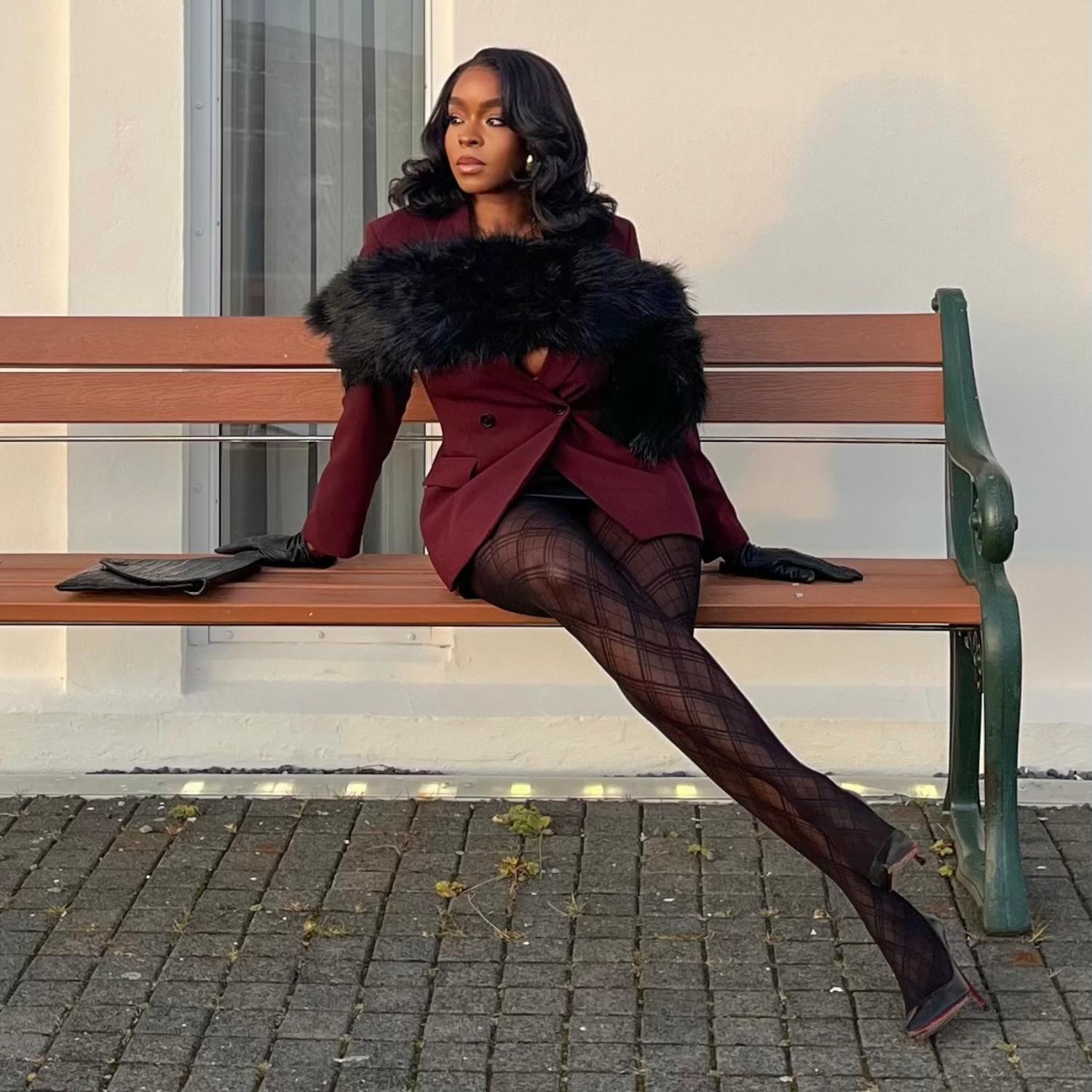 Christmas Tights - Midnight Plaid