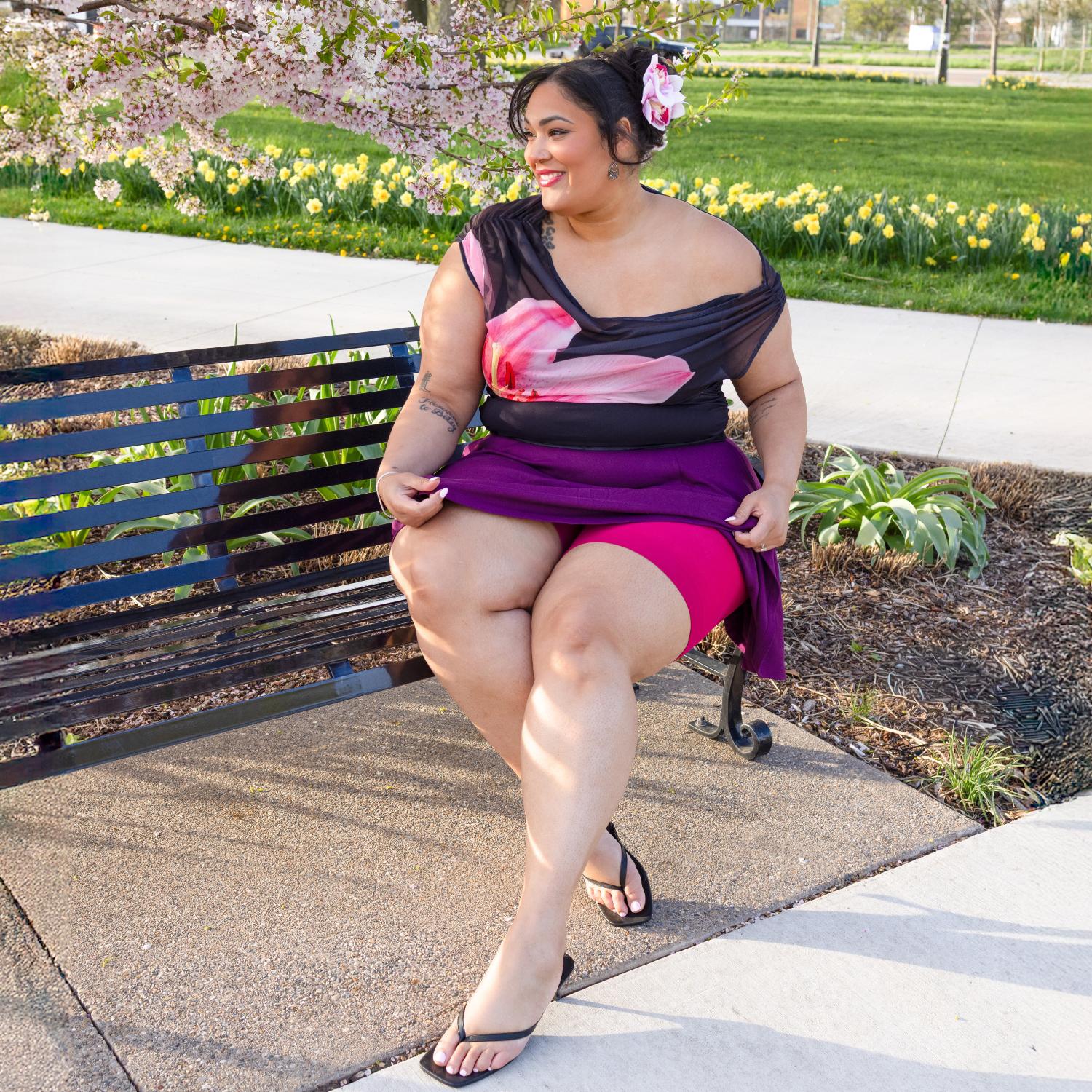 Mini-Flare Skirt - Mulberry