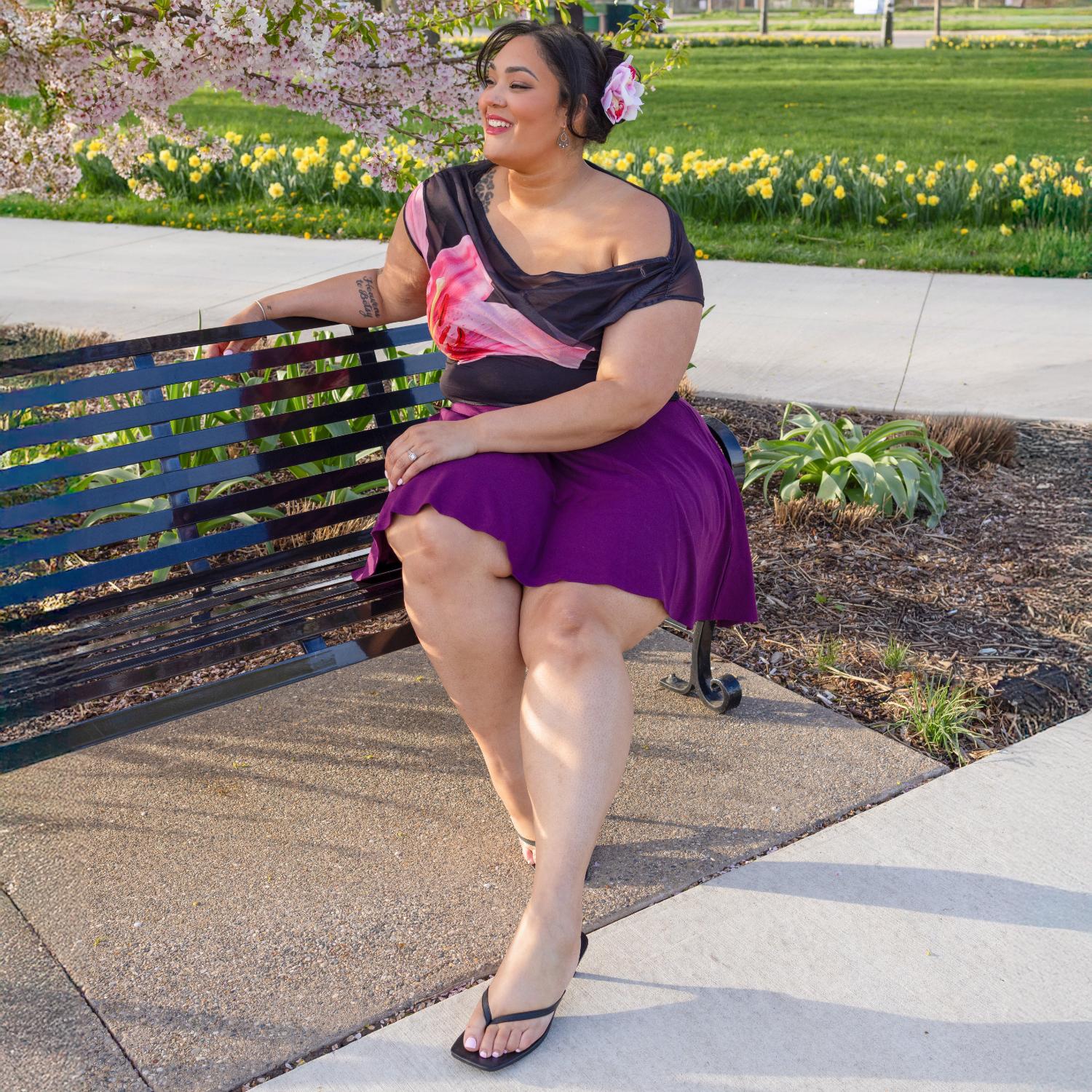 Mini-Flare Skirt - Mulberry