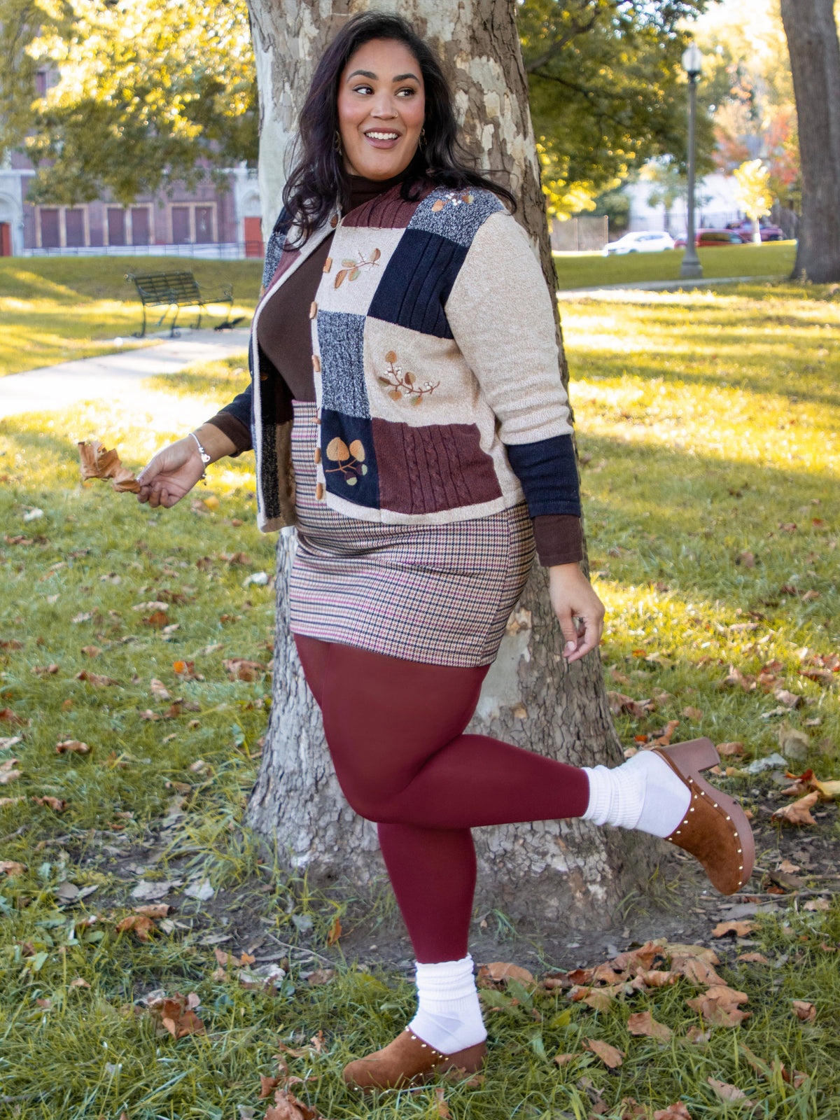 80 Denier Tights - Burgundy