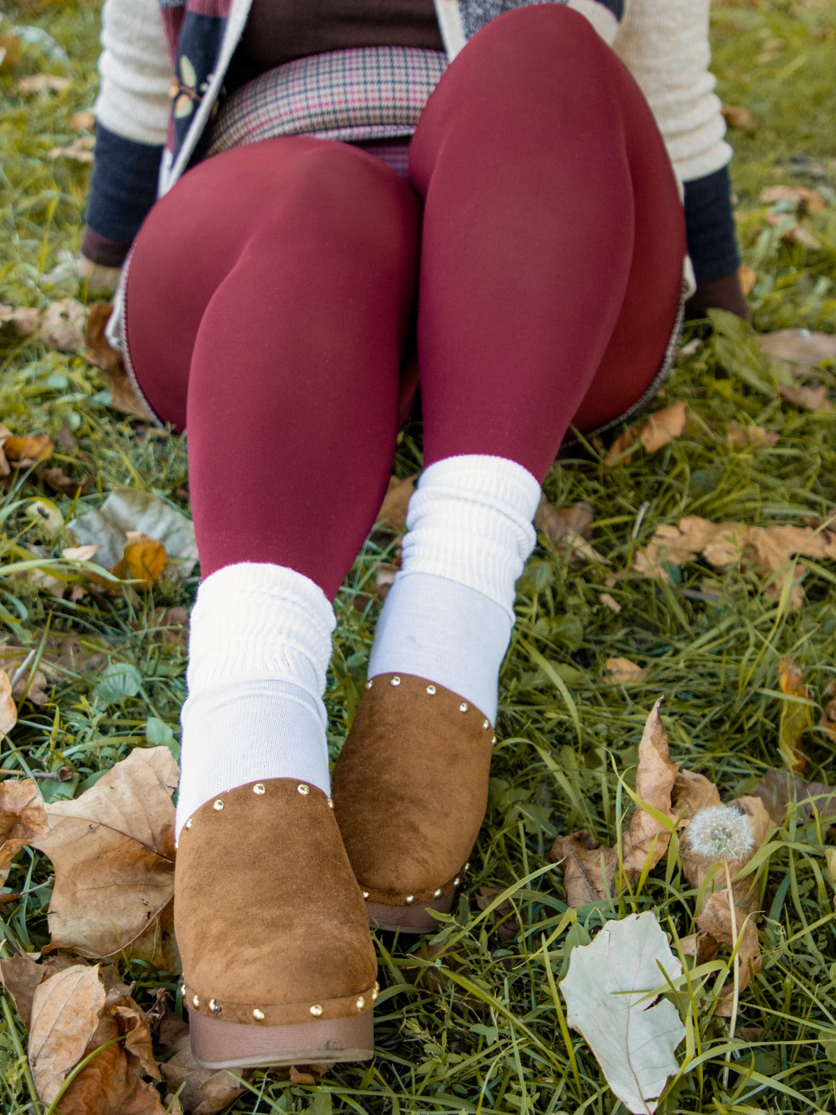 80 Denier Tights - Burgundy