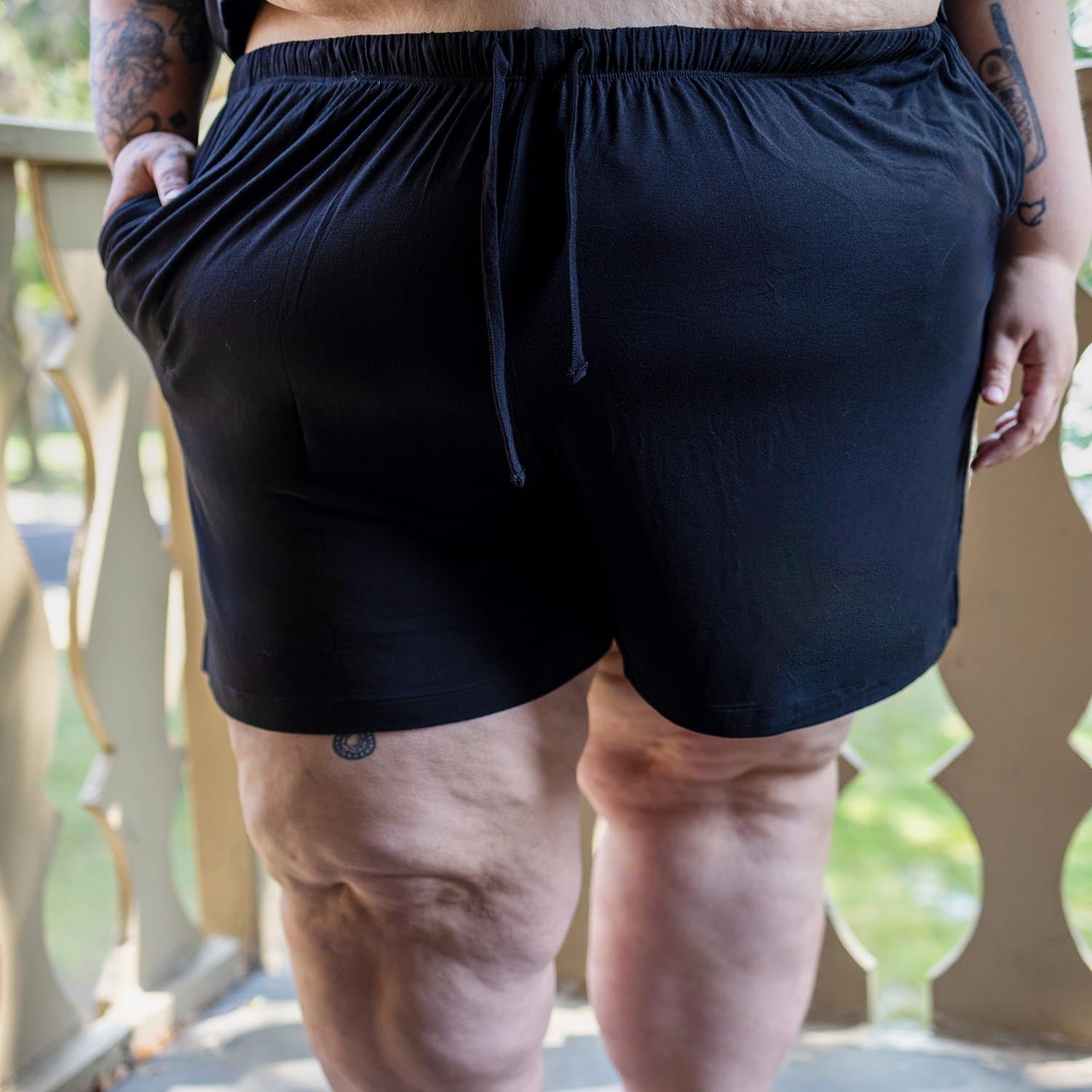 Bamboo Lounge Shorts - Black