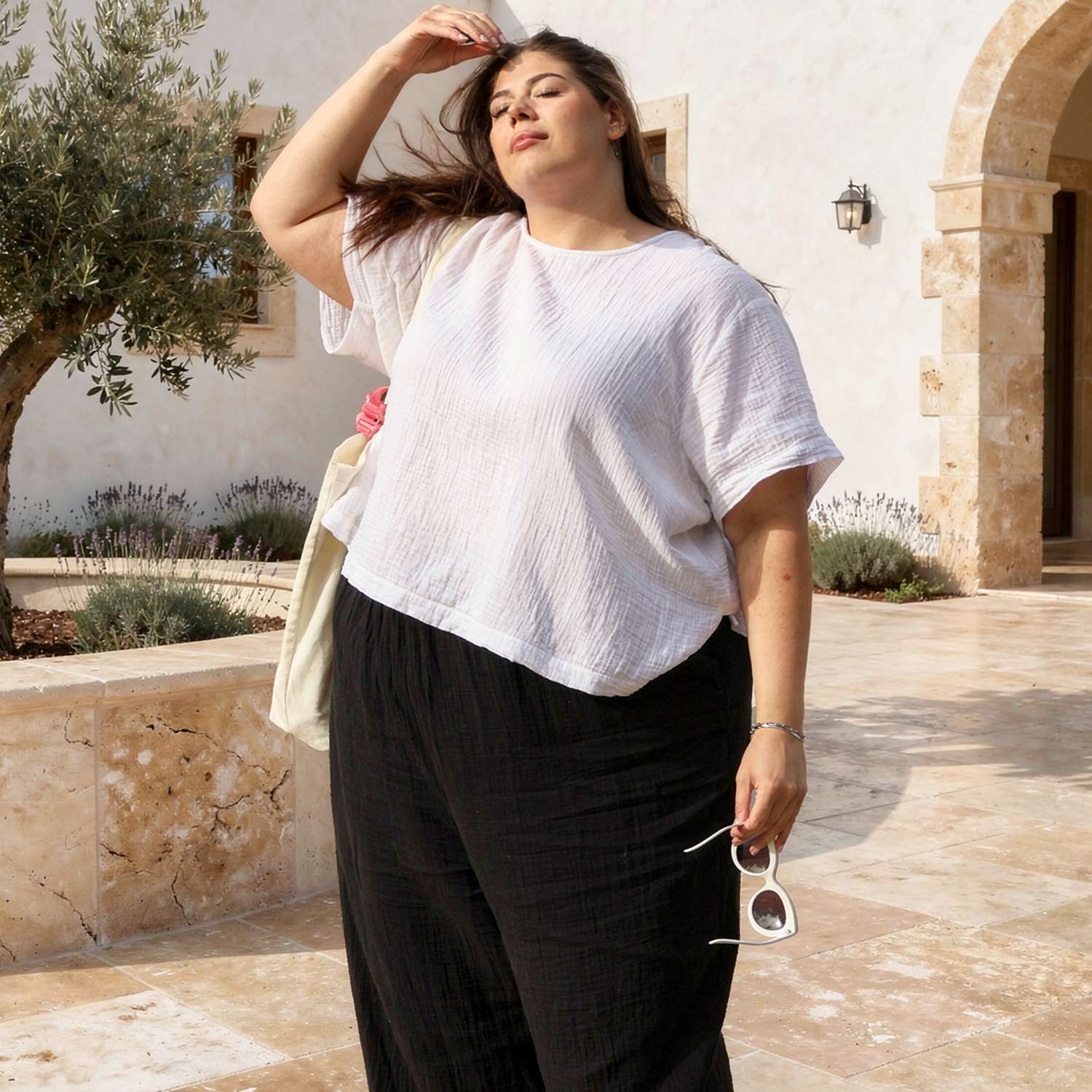 Ida Cotton Gauze T-Shirt - White