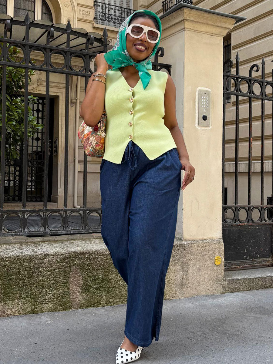 Chambray Relaxed Trouser