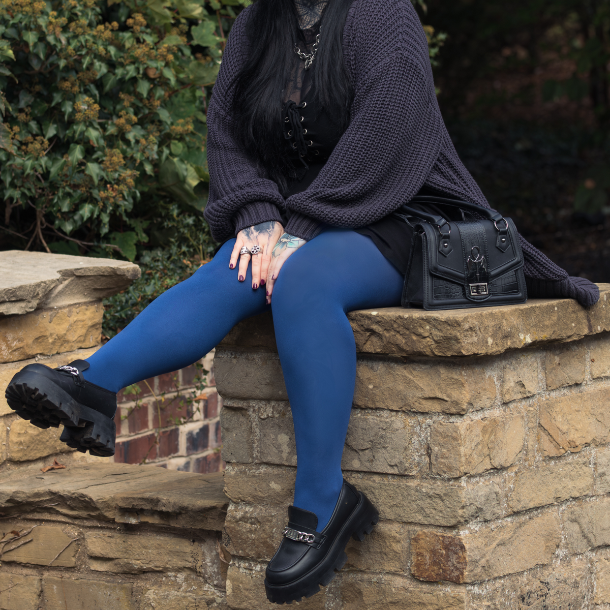 120 Denier Tights in Kraken's Breath