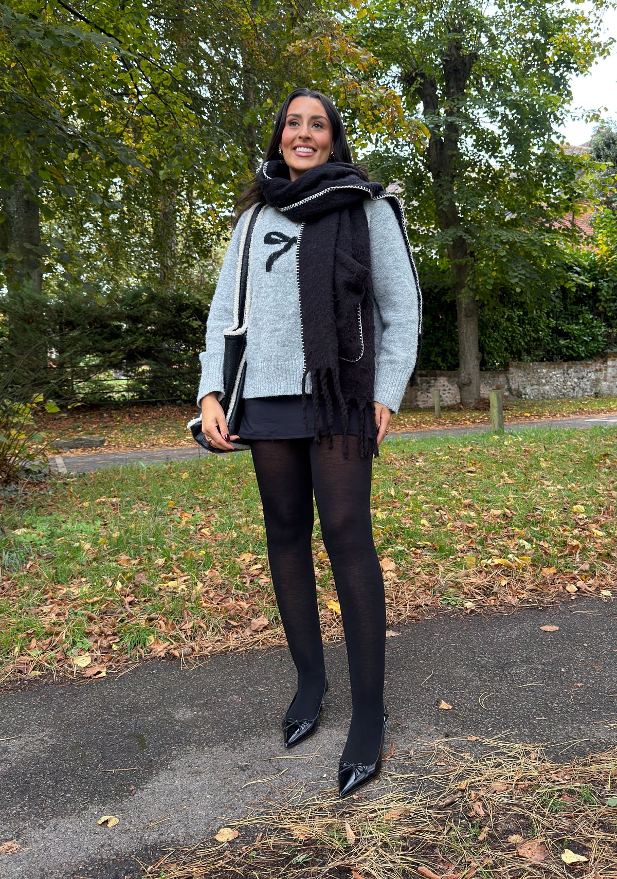 Merino Wool Tights - Black
