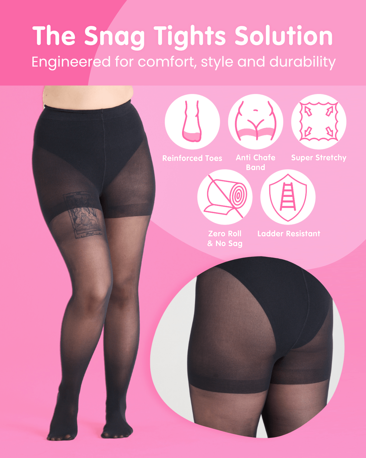 30 Denier Sheer Tights - Praline