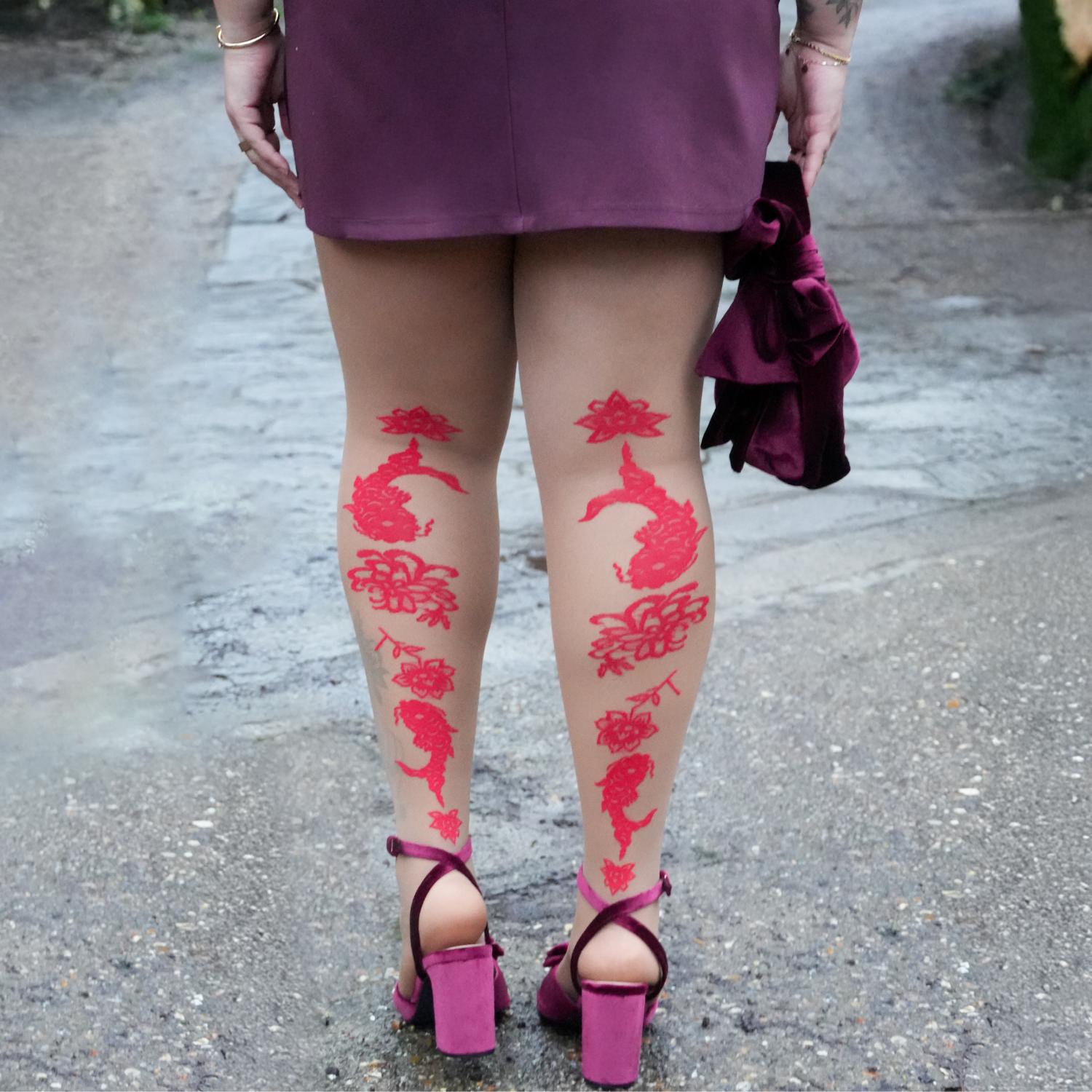 Paper Cut Tights - Caramel Latte