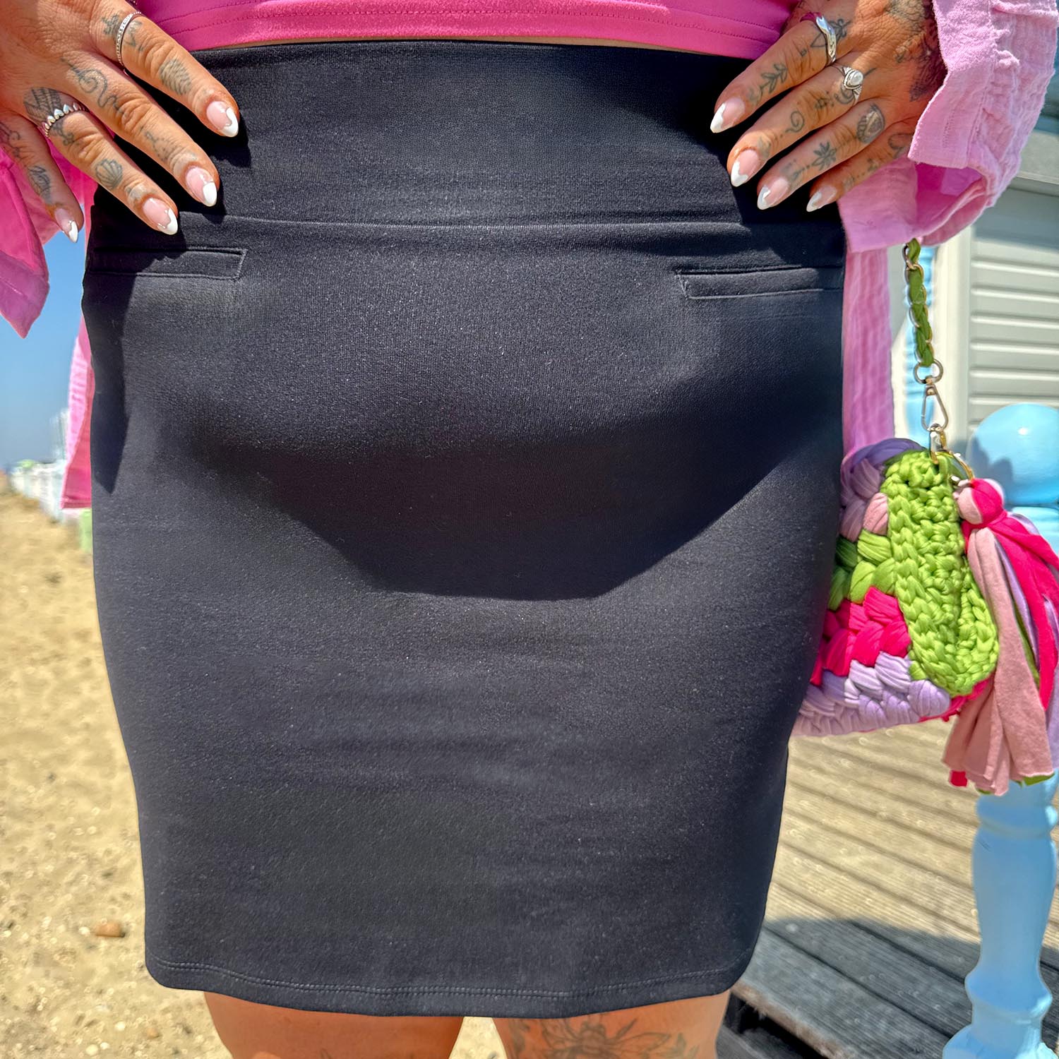 Falda de mini lápiz - Negro (V2)