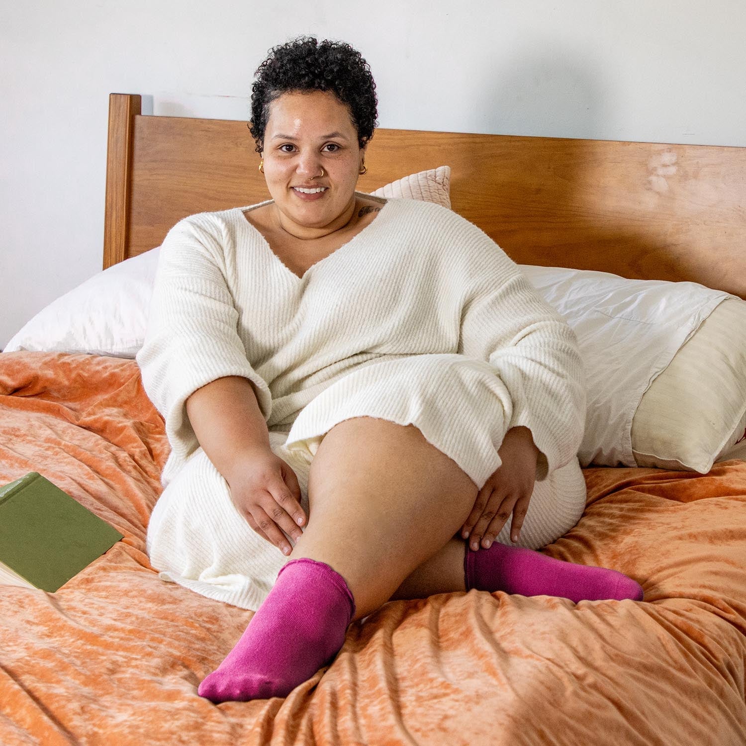 Bamboo Ankle Socks - 3 Pairs in Hibiscus
