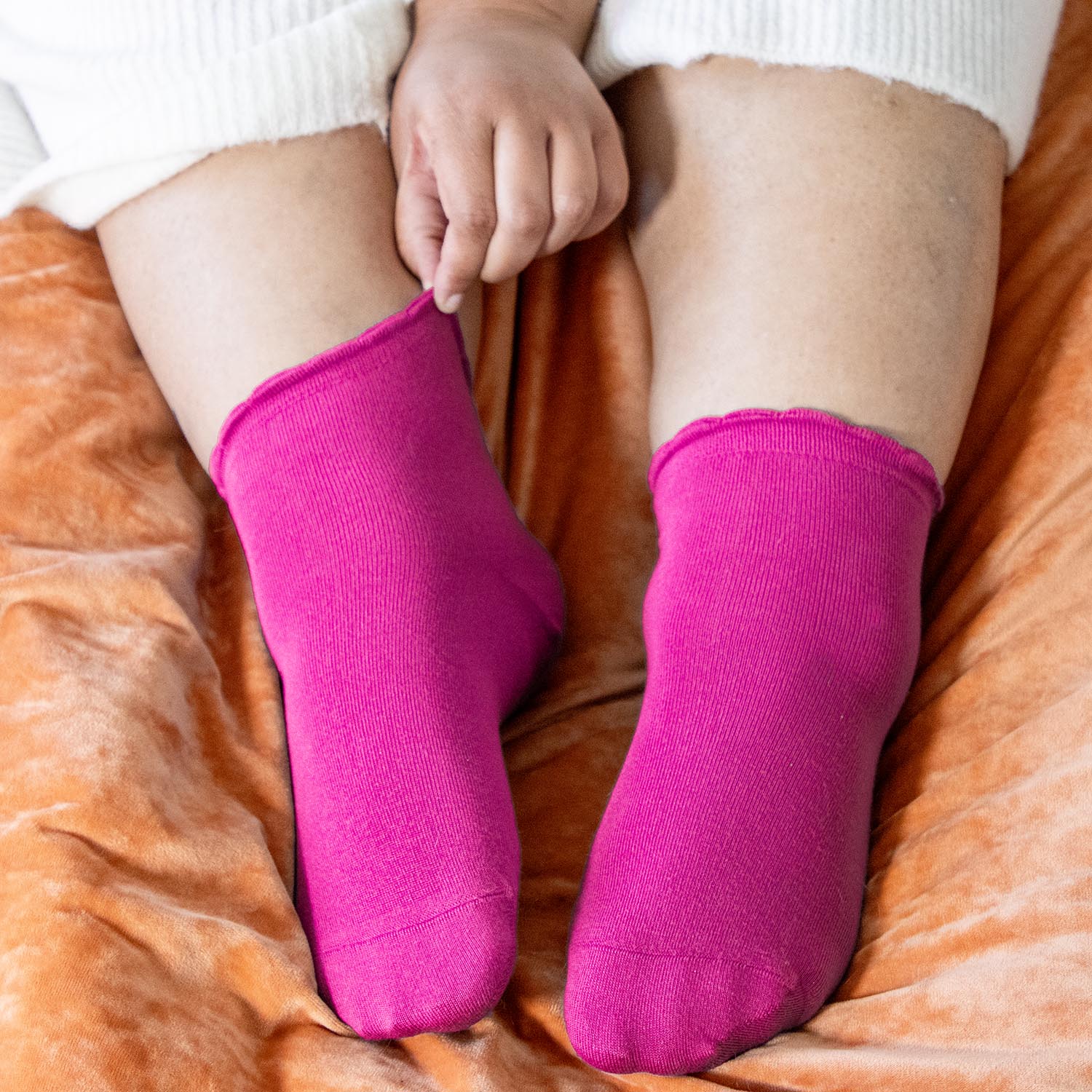 Bamboo Ankle Socks - Hibiscus
