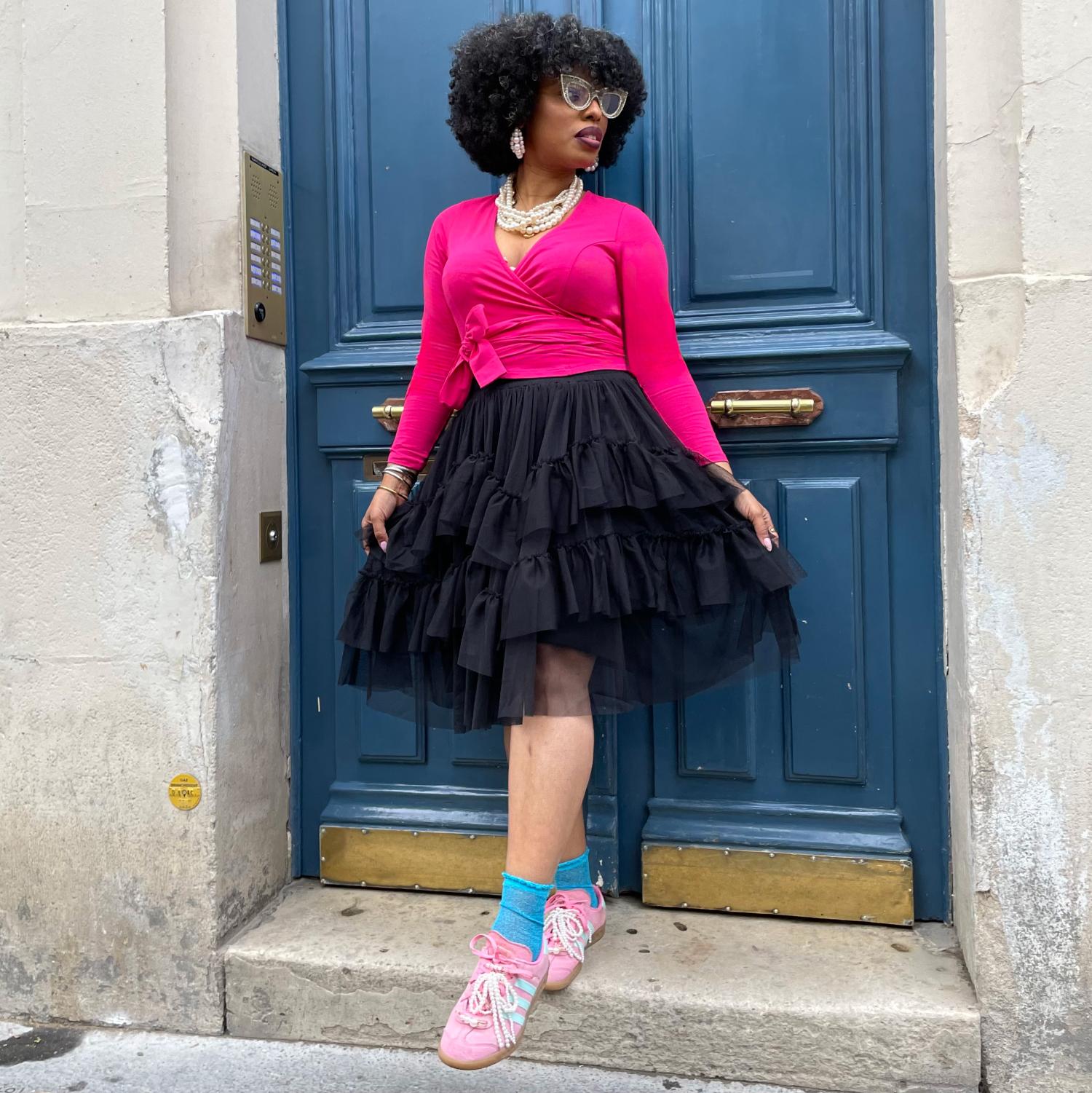 Organic Cotton Wrap Top - Pomegranate