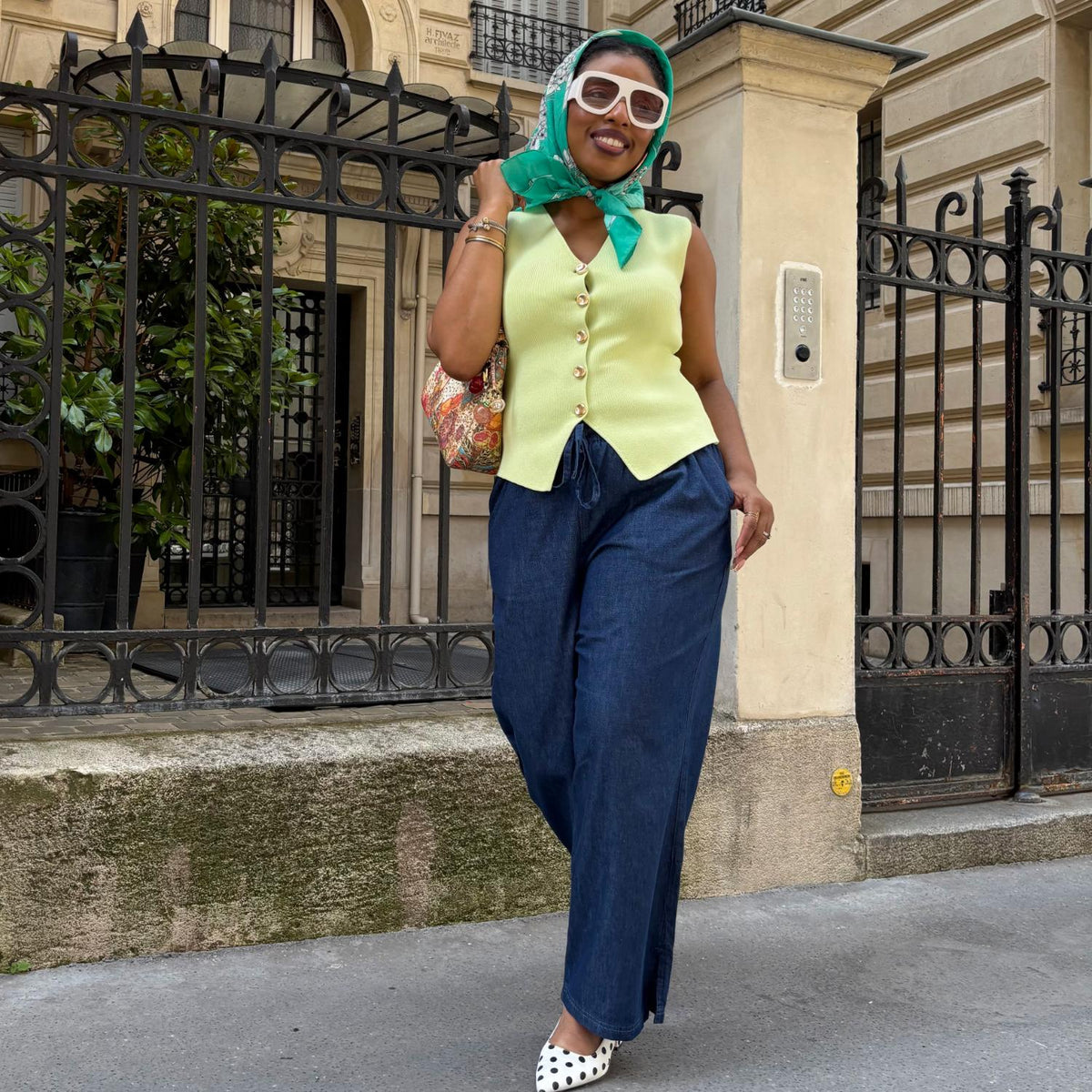 Relaxed Chambray Trousers - Denim
