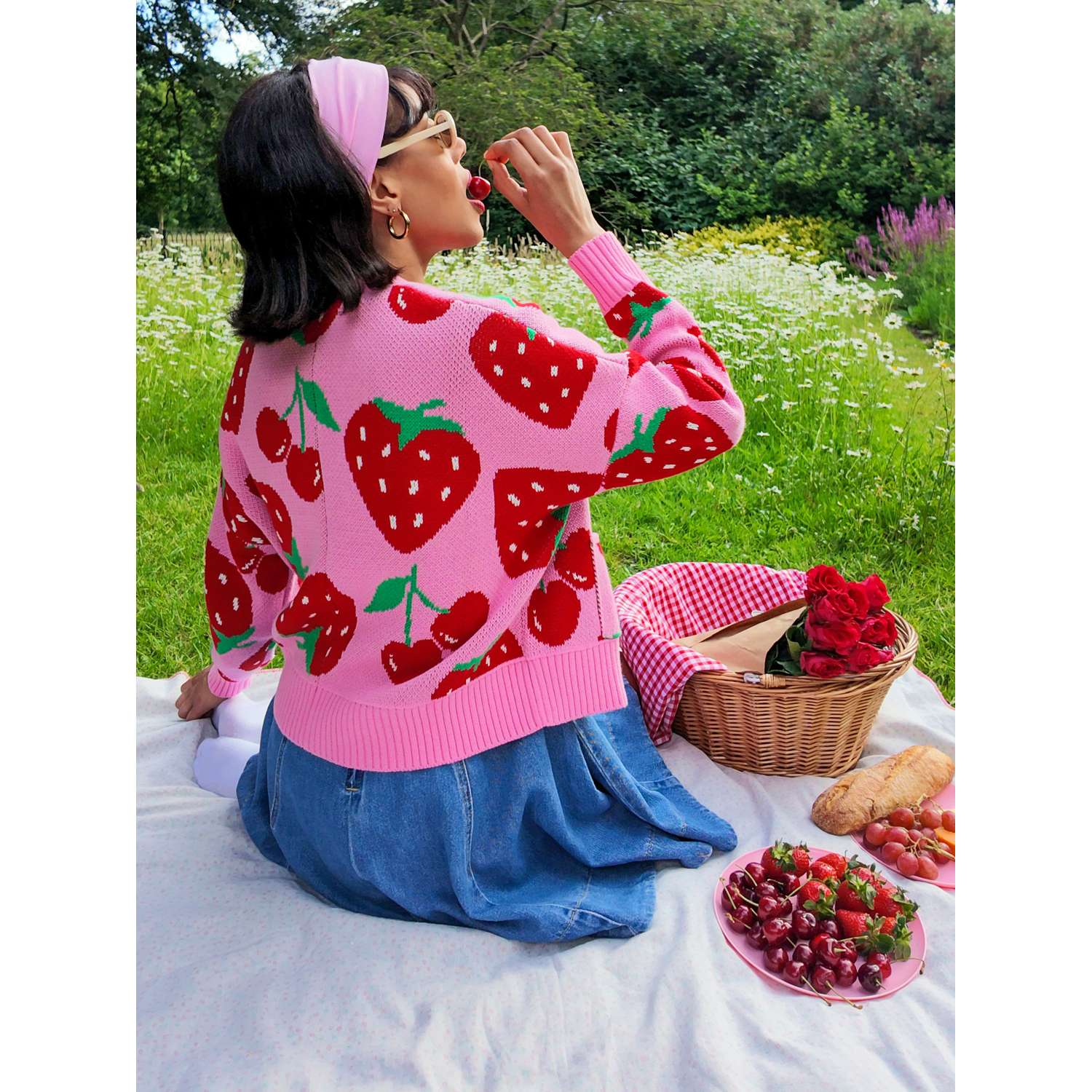 Cotton Rich Cardigan - Strawberry