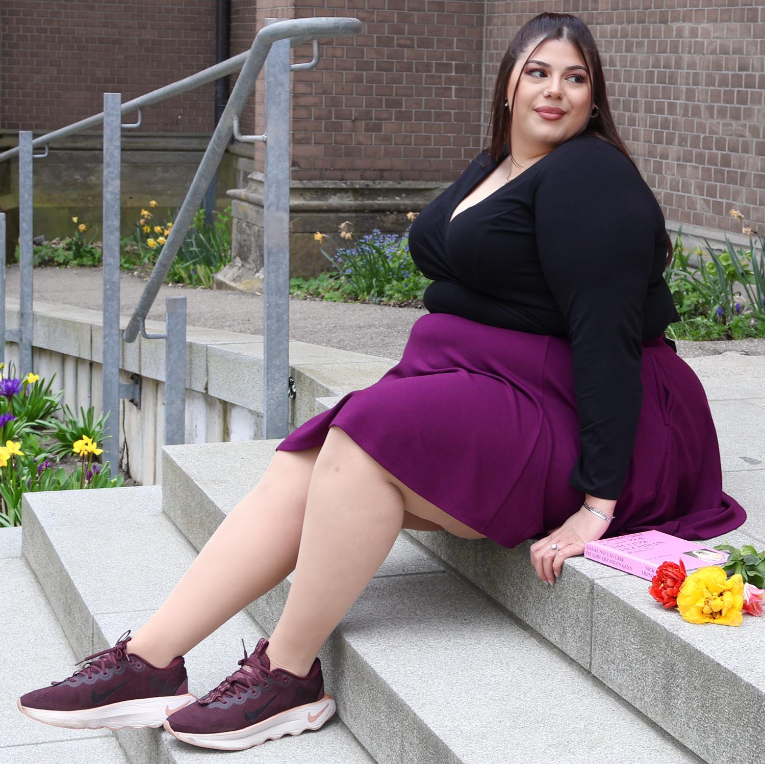 Mini-Flare Skirt - Mulberry