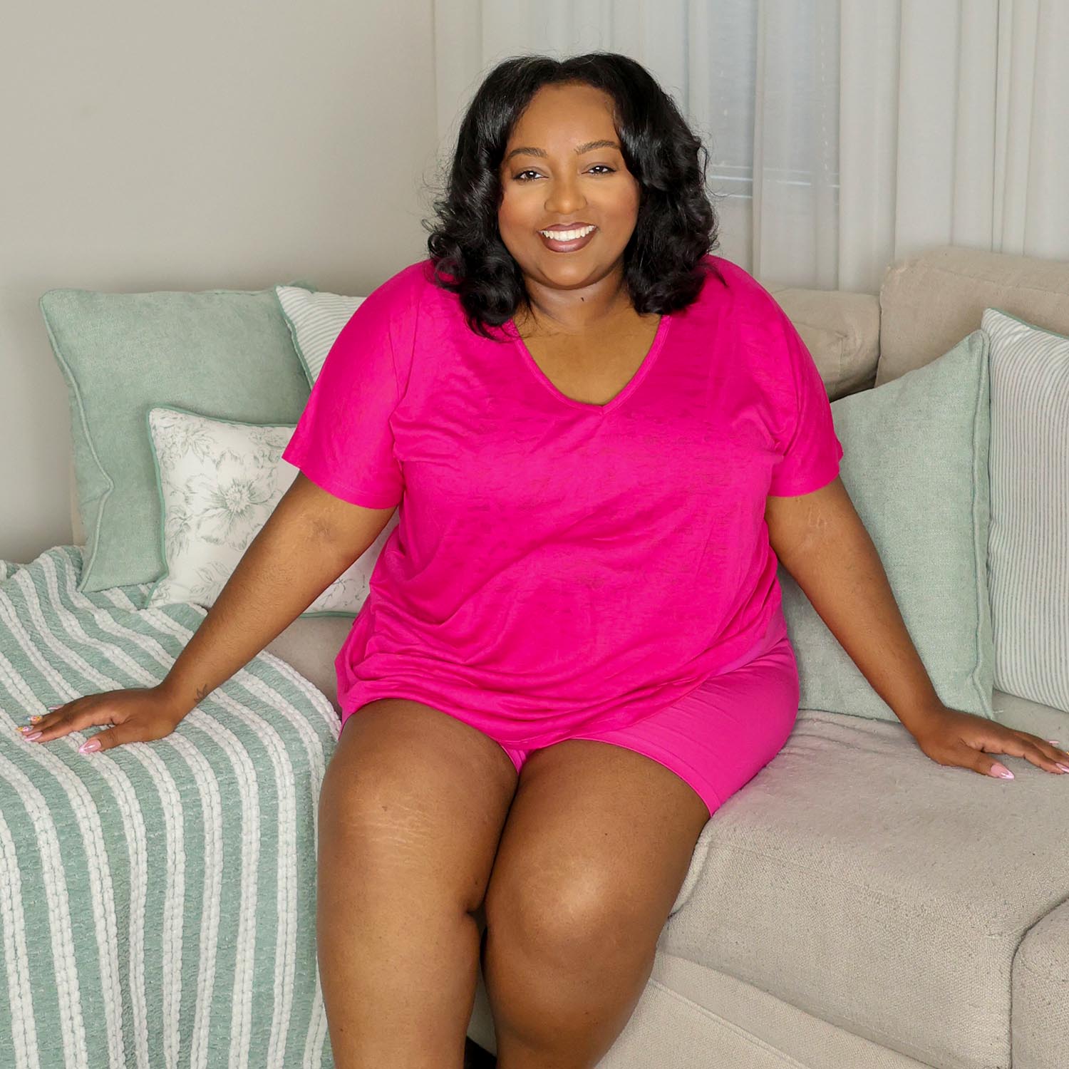 Burnout Sleep T-Shirt & Boxer Shorts Bundle in Barbara