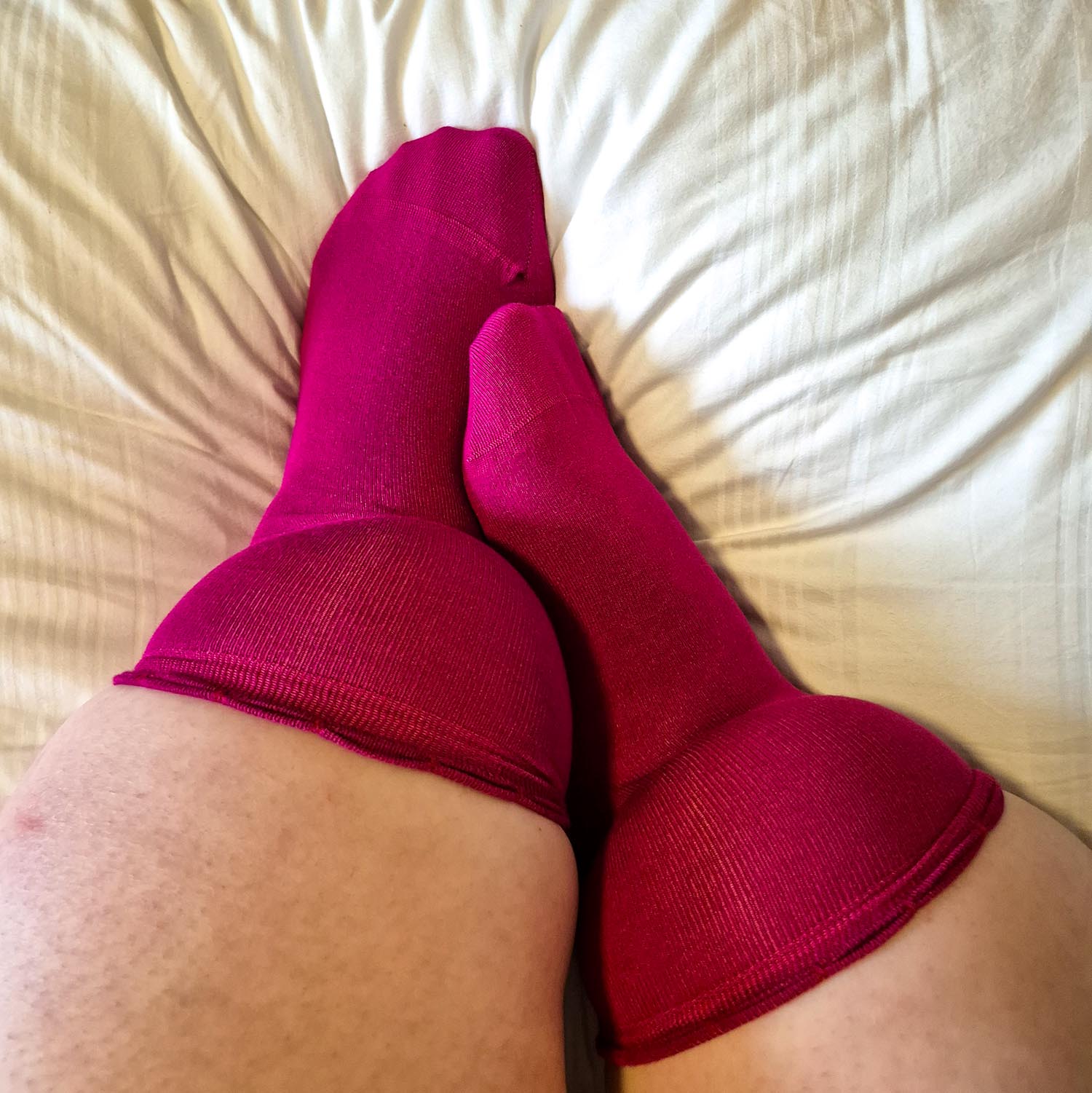 Bamboo Ankle Socks - 3 Pairs in Hibiscus