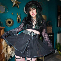 Strapped In Fishnet Skirt - Snag