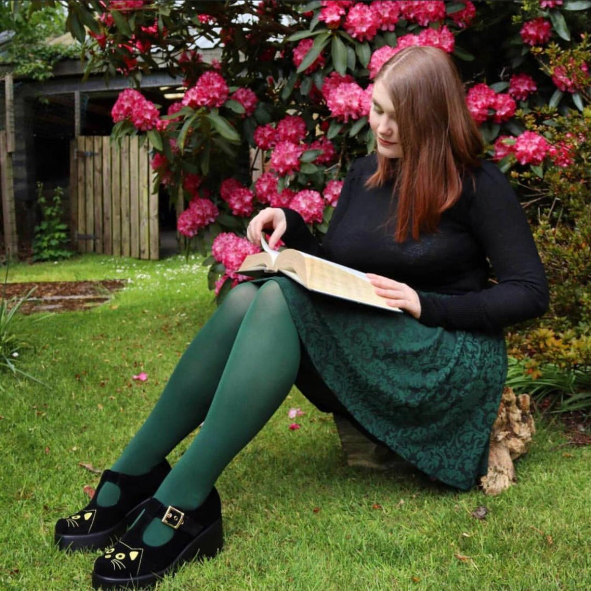 80 Denier Tights - Hit the Bottle Green