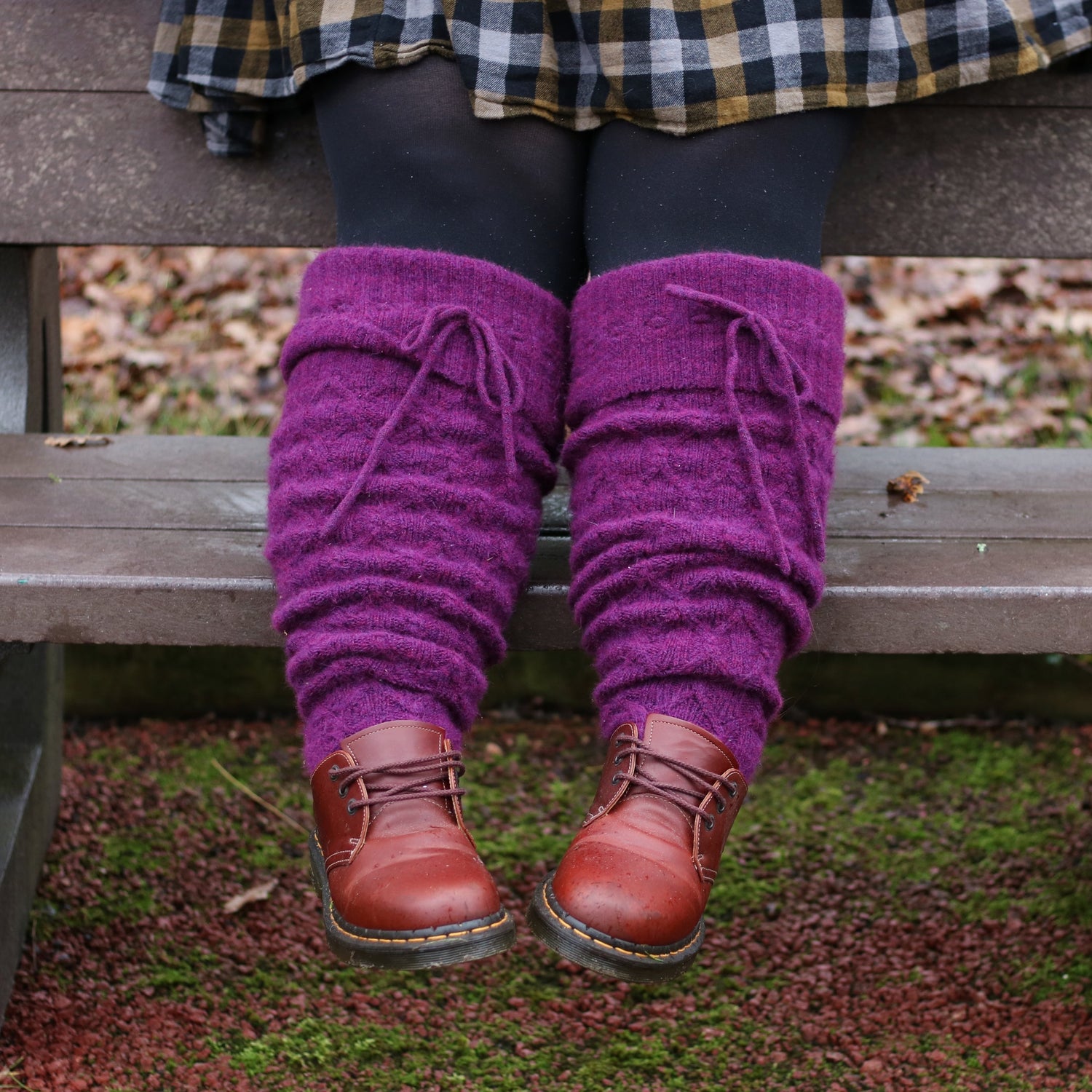 Thigh High Socks - Figgy Pudding