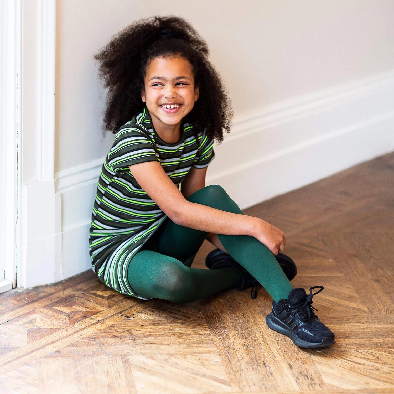 Tween Tights - Hit the Bottle Green